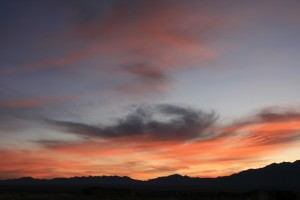 Sonnenaufgang um 7 Uhr morgens